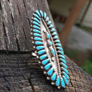 Vintage turquoise statement ring WOW!